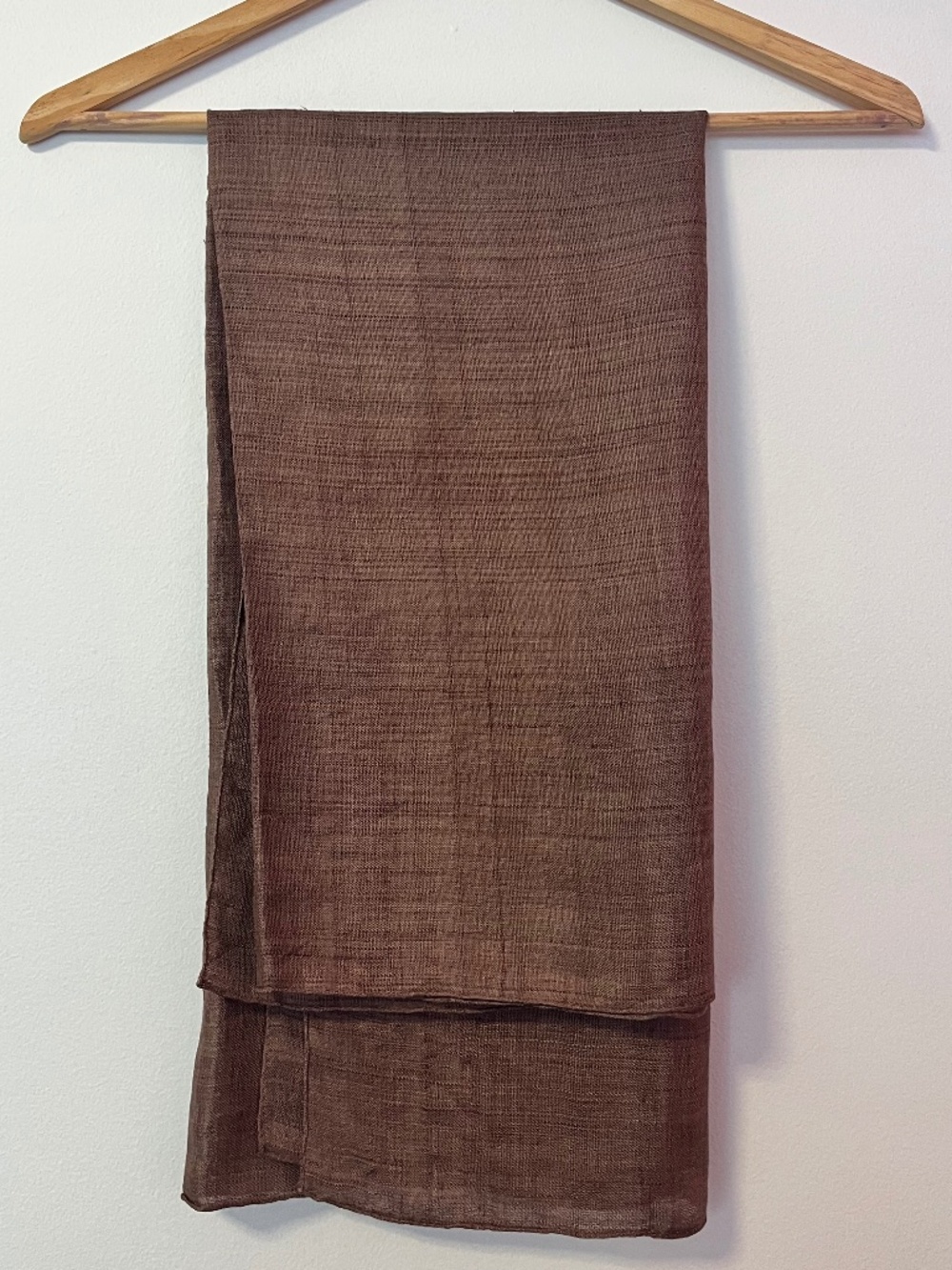 Cafe au lait Raw Thai Silk Scarf